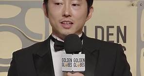 No BEEF with this #GoldenGlobes winner! Steven Yeun joins us backstage after his big win. 🏆