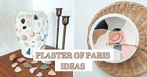DIY PLASTER OF PARIS IDEAS - Home Decor Mosaic Vase & Engraved Bowl