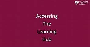 Student guide - how to log into the Learning Hub