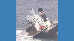 Cargo ship runs aground in Japan, spills oil