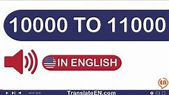Numbers 10000 To 11000 In English Words