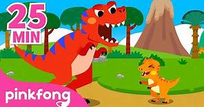 Espinosaurio vs Tiranosaurio Rex y más cuentos de dinosaurios | Pinkfong Cuentos Infantiles