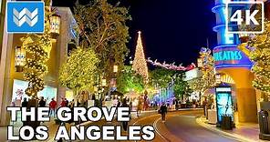 [4K] 🎄 The Grove at Farmers Market in Los Angeles, California USA - Christmas Walking Tour 🎧