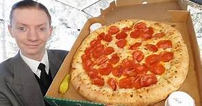 Papa John's NEW Cheesy Calzone Stuffed Crust Pizza Review!