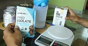Genetic Nutrition Pro Isolate Whey Protein Review And Lab Test With MB Pro Check Kit @Muscleblaze