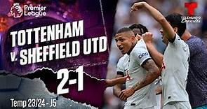 Highlights & Goals: Tottenham v. Sheffield Utd 2-1 | Premier League | Telemundo Deportes