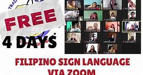 FREE FILIPINO SIGN LANGUAGE ONLINE VIA ZOOM