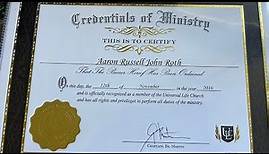 Ordained Online as a Religious Minister - Universal Life Church