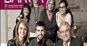 La familia Piqué portada de la 'Revista Barça'