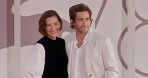 Maggie Gyllenhaal and Jake Gyllenhaal on the red carpet at the Venice Film Festival 2021