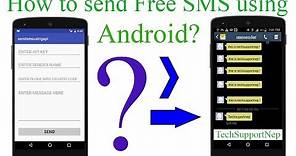 How to Send Free SMS using Android?[With Source Code]