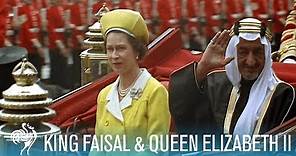 King Faisal Arrives to a Royal Welcome by Queen Elizabeth II (1967) | British Pathé