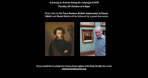 Launch of Derek Davis translation of Pushkin’s 'A Journey to Arzrum during the Campaign of 1829'