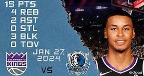 Keegan Murray player Full Highlights vs MAVERICKS NBA Regular season game 27-01-2024
