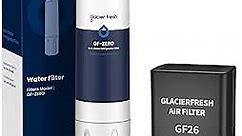 GLACIER FRESH 4204490 Water Filter and 7007067 Air Purification Cartridge Combo Pack, Compatible with Sub-Zero 4204490, 4290510 Refrigerator Water Filter, 7042798/7007067 Air Filter(1+1)