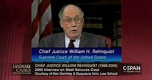 Chief Justice Rehnquist on the Steel Seizures Case