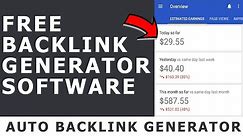 Auto Backlink Generator - Create Backlinks on Autopilot! Off Page SEO Techniques