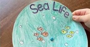 FREE Printable Template Sea Life Coloring Wheel
