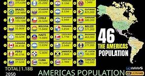 LIST OF COUNTRIES IN THE AMERICAS BY POPULATION | 1960-2050