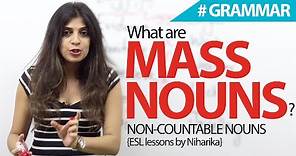 What are Mass Nouns? - English Grammar lesson