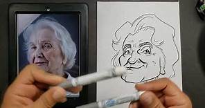 How to draw a Caricature of an elderly person (Women)