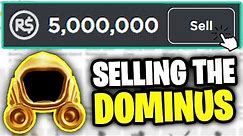 SELLING MY GOLDEN DOMINUS FOR $5,000,000 ROBUX... (Roblox RB Battles Championship Winner)