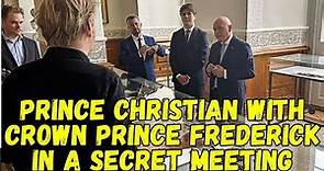 El príncipe Christian con el príncipe heredero Federico en una reunión secreta