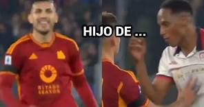 Esto le dijo Yerry Mina a Leandro Paredes 🥵 Con polémico gesto incluido Roma vs Cagliari