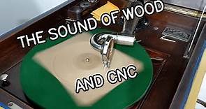 What does a record made of WOOD sound like? | CNC milling phonograph record grooves