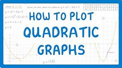 GCSE Maths - How Do You Plot A Quadratic Curve? #77