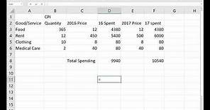 Using Excel to Calculate Inflation Rate
