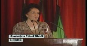 Homenaje póstumo a Rafael Alberti: despedida de su hija Aitiana