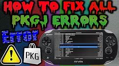 How To Fix All PKGJ Errors!