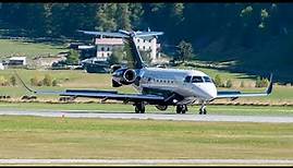 Embraer Praetor 600 landing at Engadin Airport