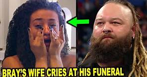 Bray Wyatt's Wife Cries at His Funeral as WWE & AEW Wrestlers Attend Service - WWE News