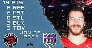 Jakob Poeltl player Highlights RAPTORS vs KINGS NBA Regular season game 05-01-2024