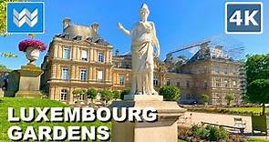 [4K] Luxembourg Gardens in Paris, France 🇫🇷 Walking Tour Vlog & Vacation Travel Guide 🎧