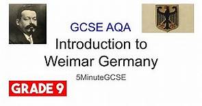 Introduction to the Weimar Republic: AQA GCSE History in 5 minutes