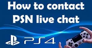 How to contact PSN live chat
