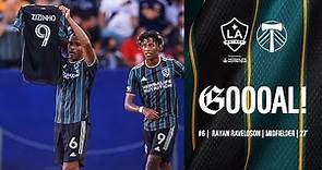 GOAL: Rayan Raveloson scores an absolute banger to give LA Galaxy the lead vs. Portland Timbers