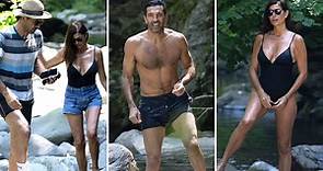 Buffon and stunning wife look in incredible shape as pair take dip in river