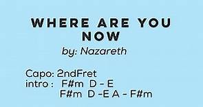 Where Are You Now - lyrics with chords