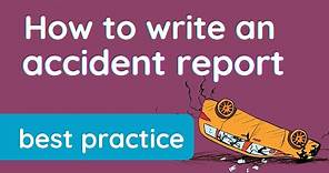 How to write an ✅ accident report - with example