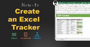 How to create an elegant, fun & useful tracker with Excel
