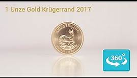 1 Unze Krügerrand Goldmünze in 360° Ansicht