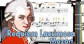 Requiem Lacrimosa | Mozart | Violin SHEET MUSIC [With Fingerings] [Level 3]