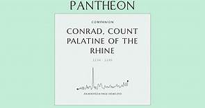 Conrad, Count Palatine of the Rhine Biography