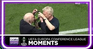 Moyes hands winners medal to 87-year-old father | UECL 22/23 Moments