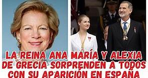 La Reina Ana María y Alexia de Grecia sorprenden a todos con su aparición en España