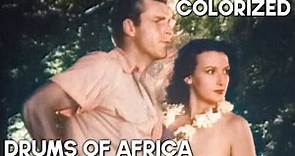 Drums of Africa | COLORIZED | Classic Adventure Film | Buster Crabbe
